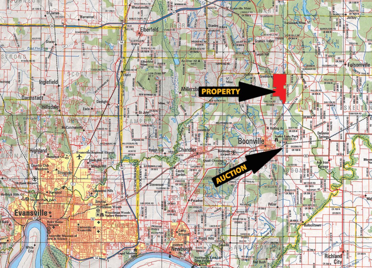 Area map - 1,025 Acres in 24 Tracts - Exellent Recreation Opportunity - Potential Building Sites - 11 Lakes & Ponds