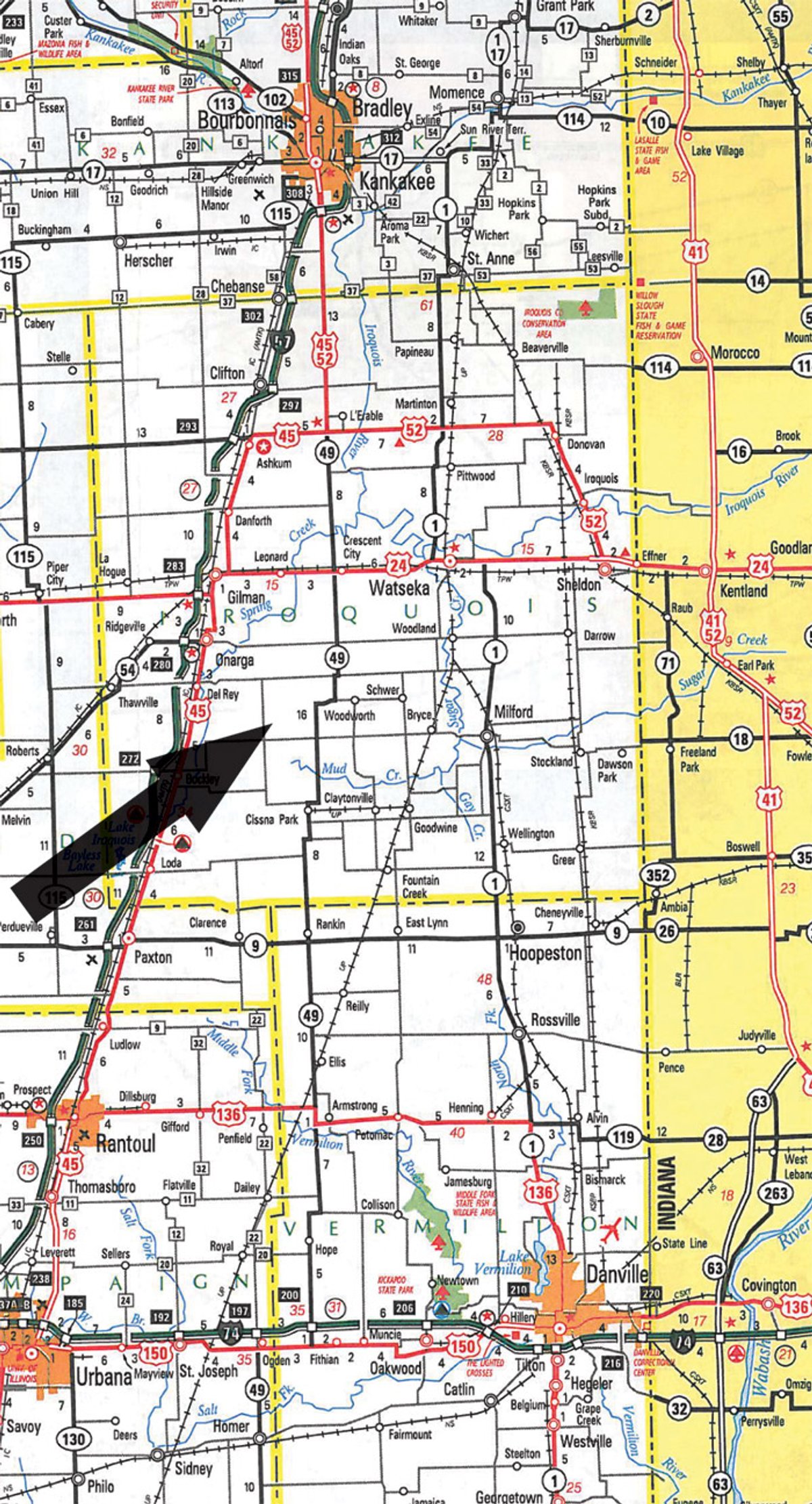 Area map - Farm Equipment Auction - Big Line of JD Equipment