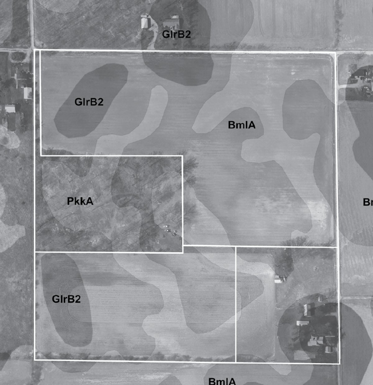 Soil map - 40 Acres in 4 Tracts - Great Location!