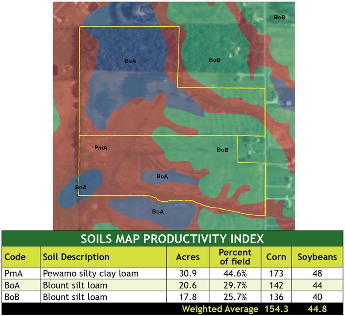 Soil map - 68 Acres Offered in 2 Tracts - Productive Tillable Land & Woods