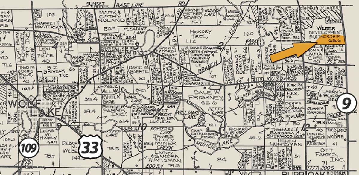 Plat map - 24 Acres Offered in 5 Tracts