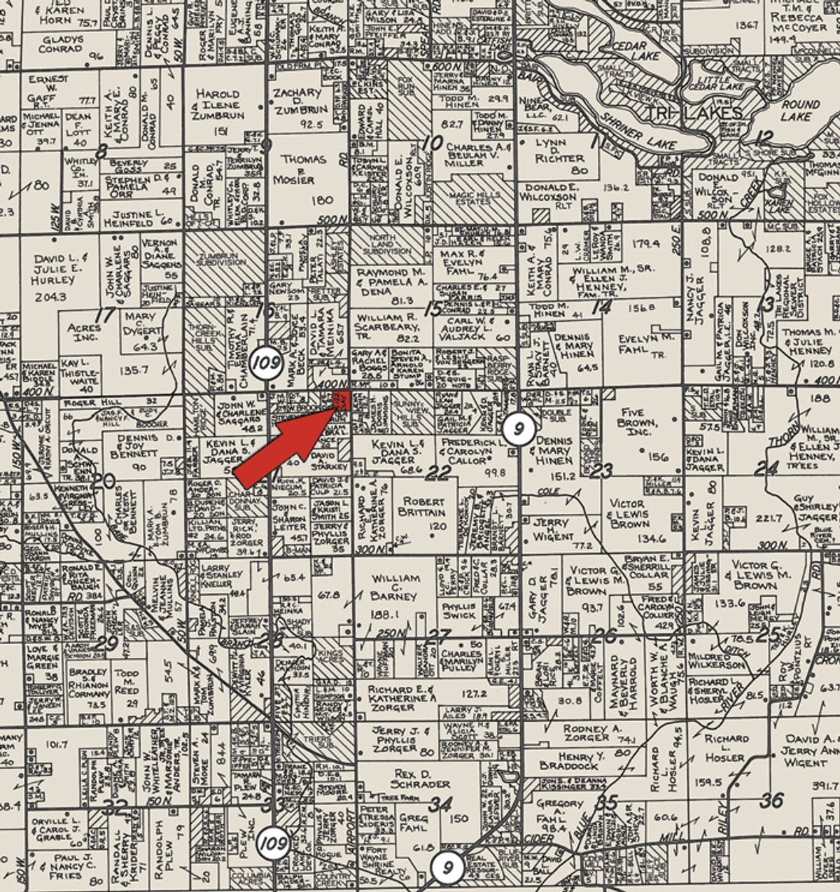 Plat map - Auction - 36'x38' Storage Building on .43 Acres
