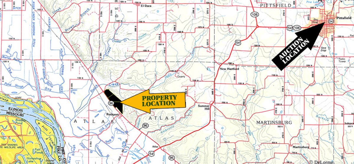 Area map - 184 Acres Hunter's Paradise in Renowned Dutch Creek, Pike County, Illinois