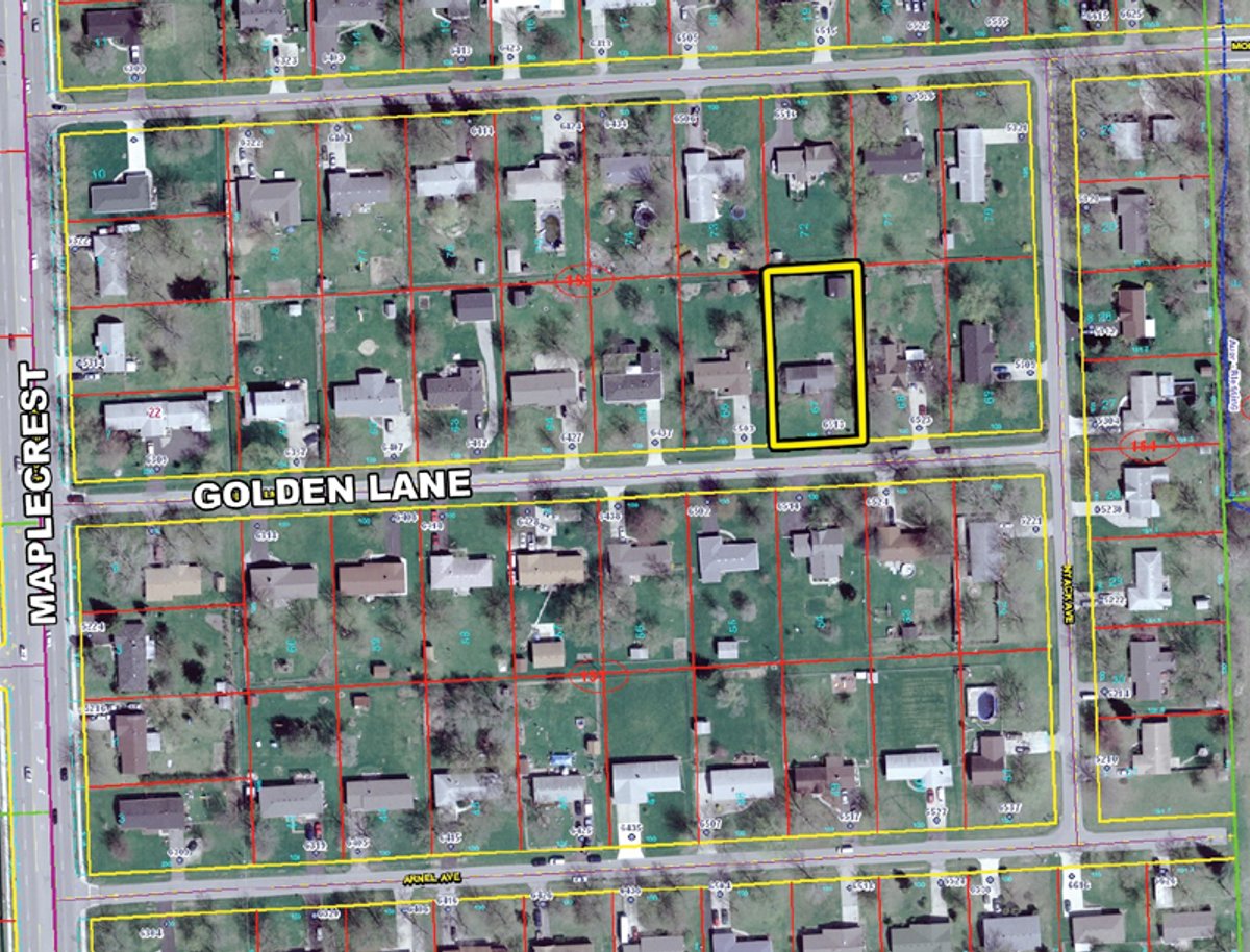 Tract map - Home Auction - 6513 Golden Lane, Fort Wayne, IN