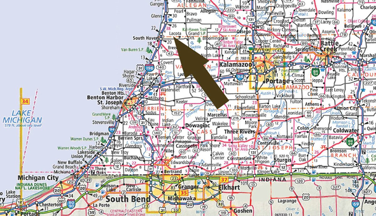Area map - Hinz Farms, LLC Farm Equipment Auction