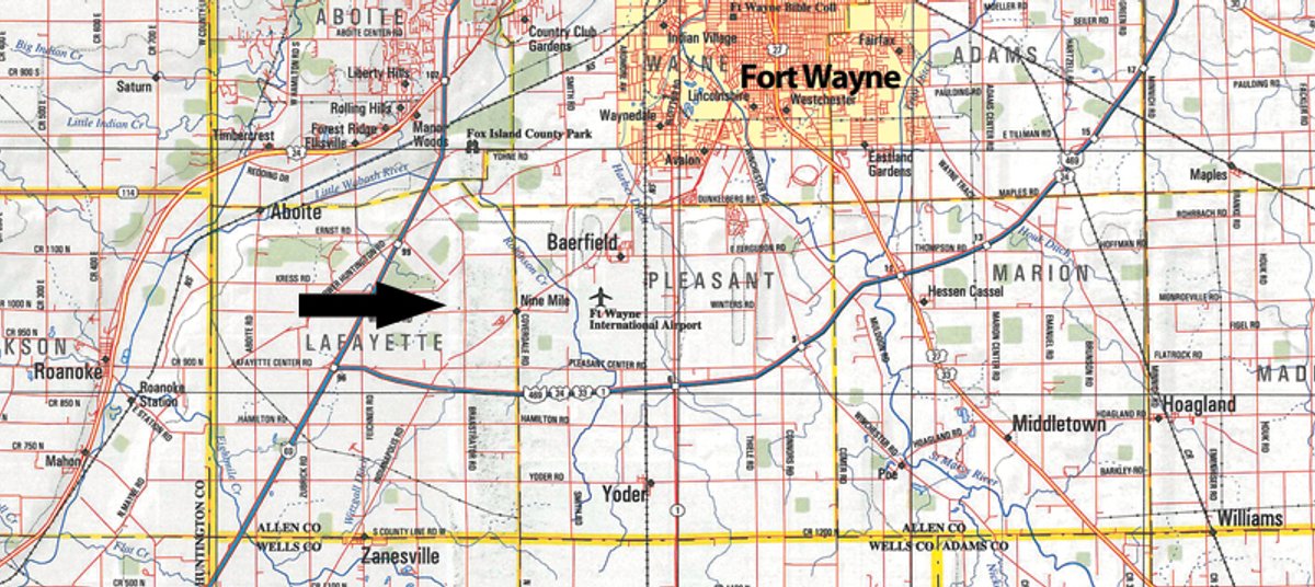 Area map - Crowl Bros. Farms, Farm Equipment Auction
