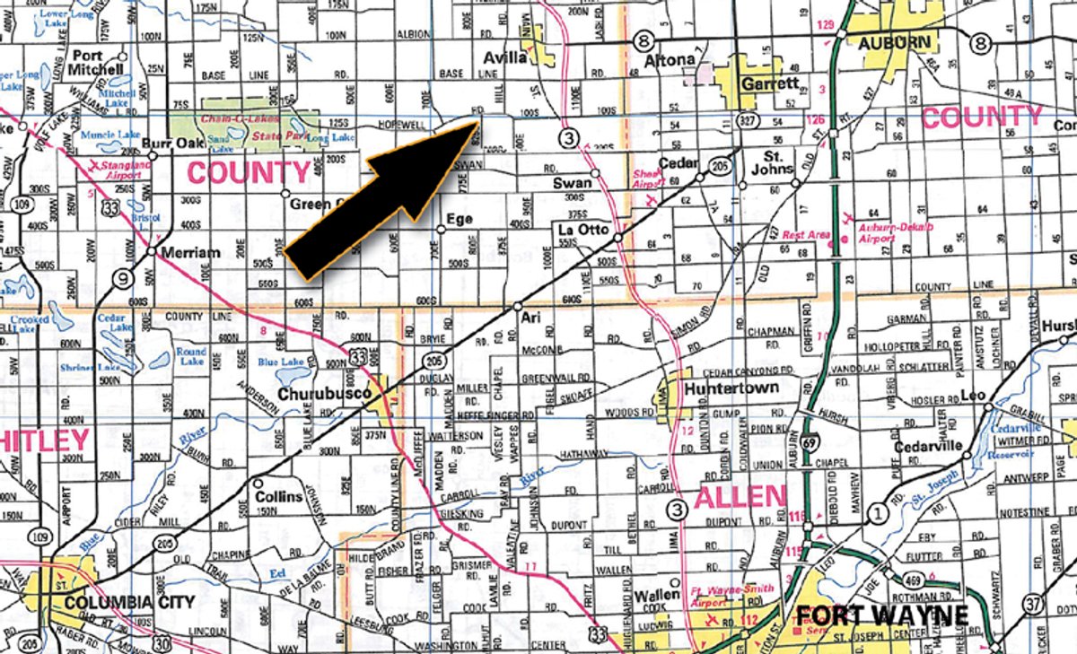 Area map - Construction Equipment Auction - Giles Ley Excavating, Inc.