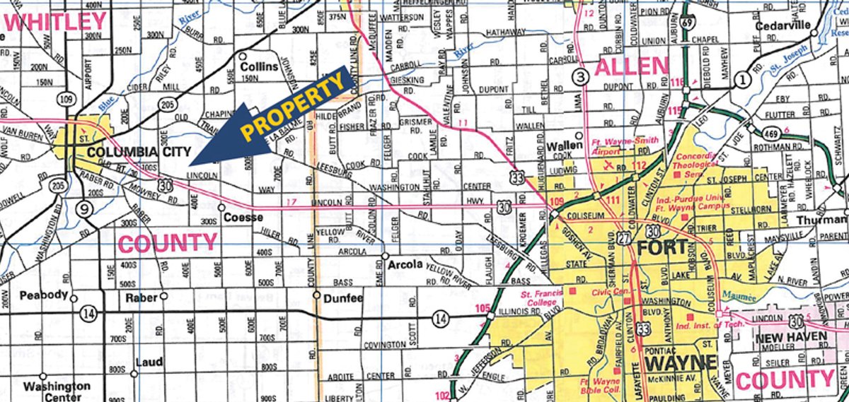 Area map - 117 Acres Offered in 6 Tracts