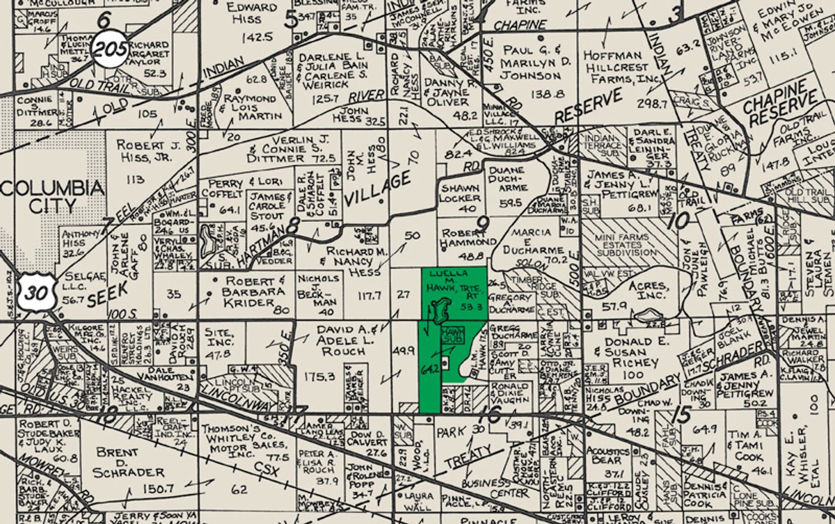 Plat map - 117 Acres Offered in 6 Tracts