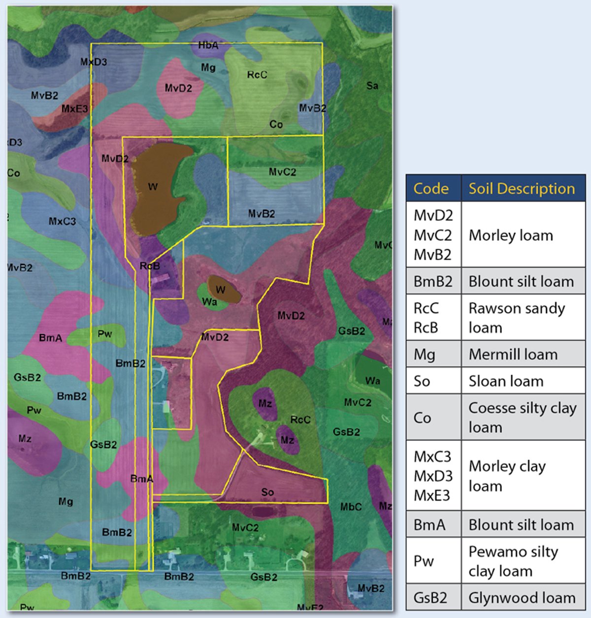 Soil map - 117 Acres Offered in 6 Tracts
