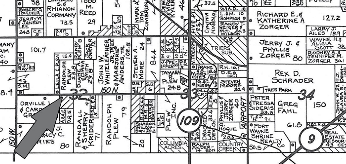 Plat map - Real Estate Auction & 1994 Cavalier