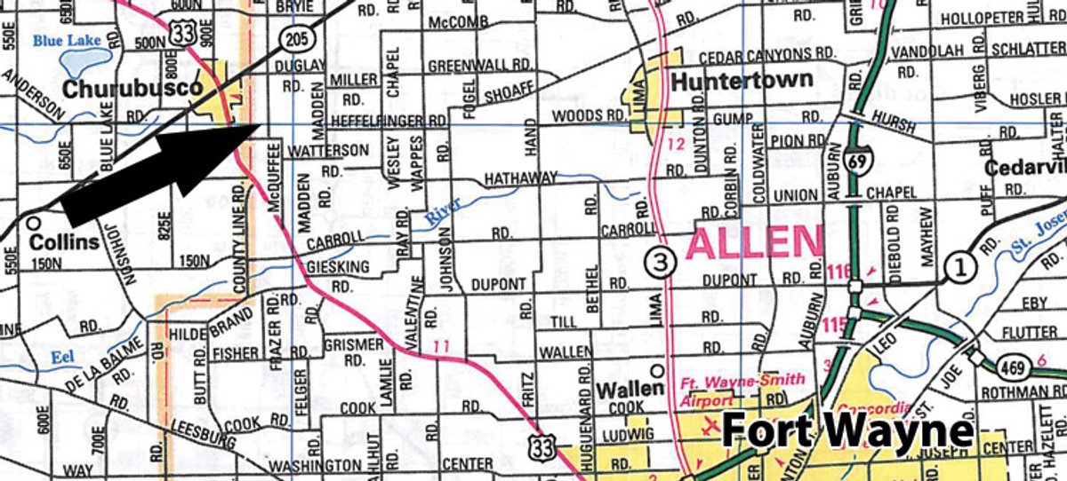 Area map - Real Estate & Personal Property Auction - Woods, Pond, Building Sites - Tractors, Equipment, Shop Tools, Guns