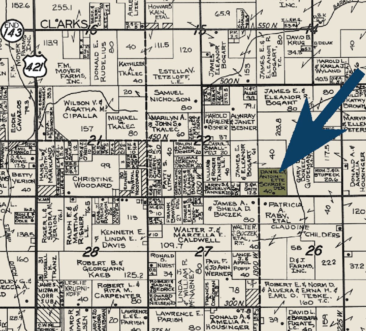 Plat map - 40 Acres Offered in 3 Tracts