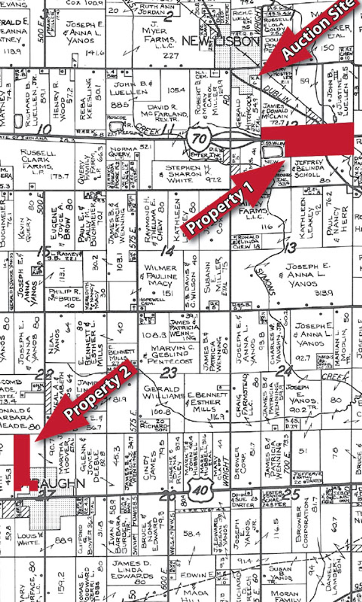 Plat map - 119 Acres in 6 Tracts