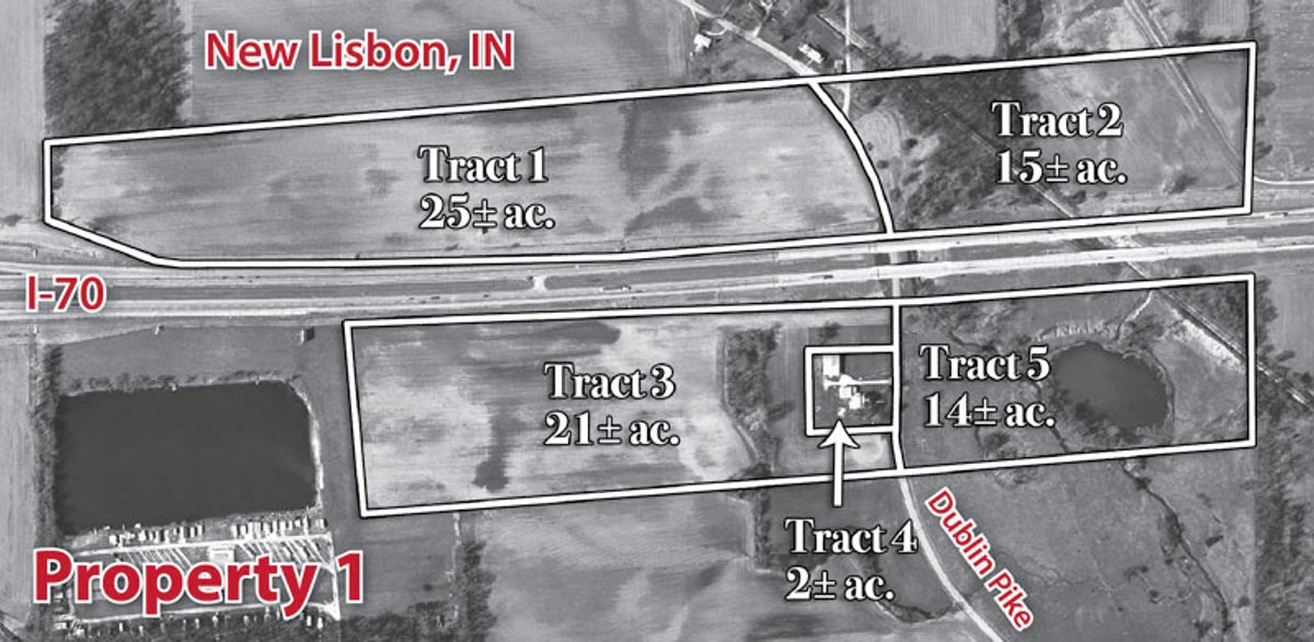 Tract map - 119 Acres in 6 Tracts