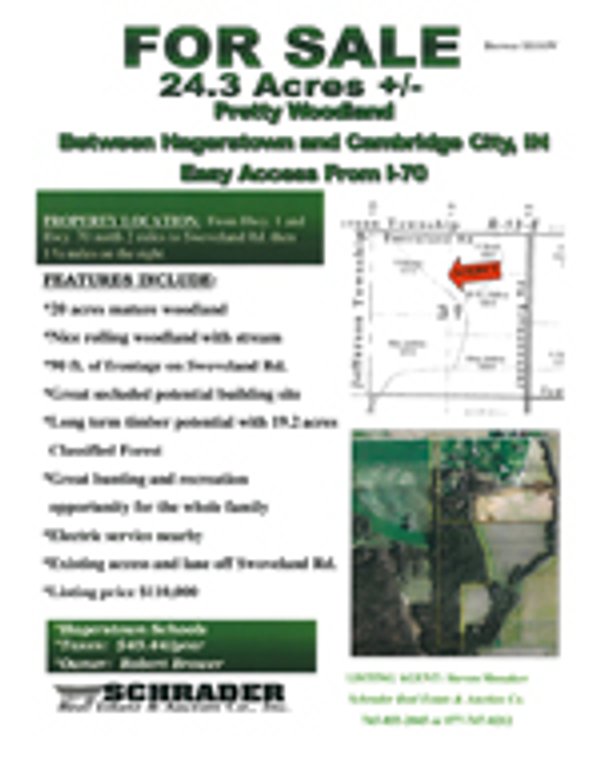 Listing brochure cover - 20 Acres Mature Woodland (PRICE REDUCED!!)