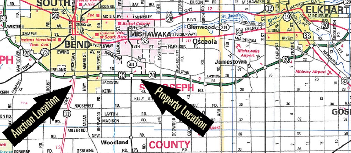 Area map - 90 Acres Offered in 3 Tracts - Attractive Rolling Acreage