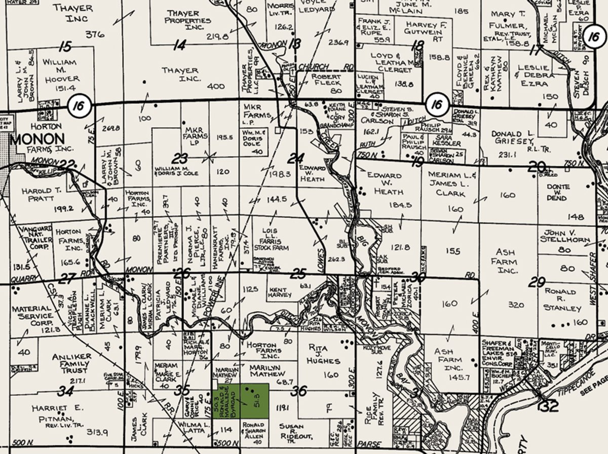 Plat map - 101.6 Acres Offered in 4 Tracts