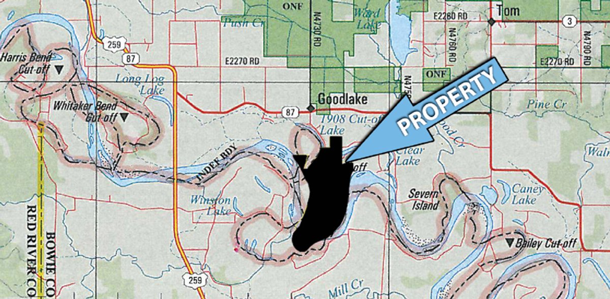 Area map - 1,129 Acres in 5 Tracts - Oklahoma Land Auction