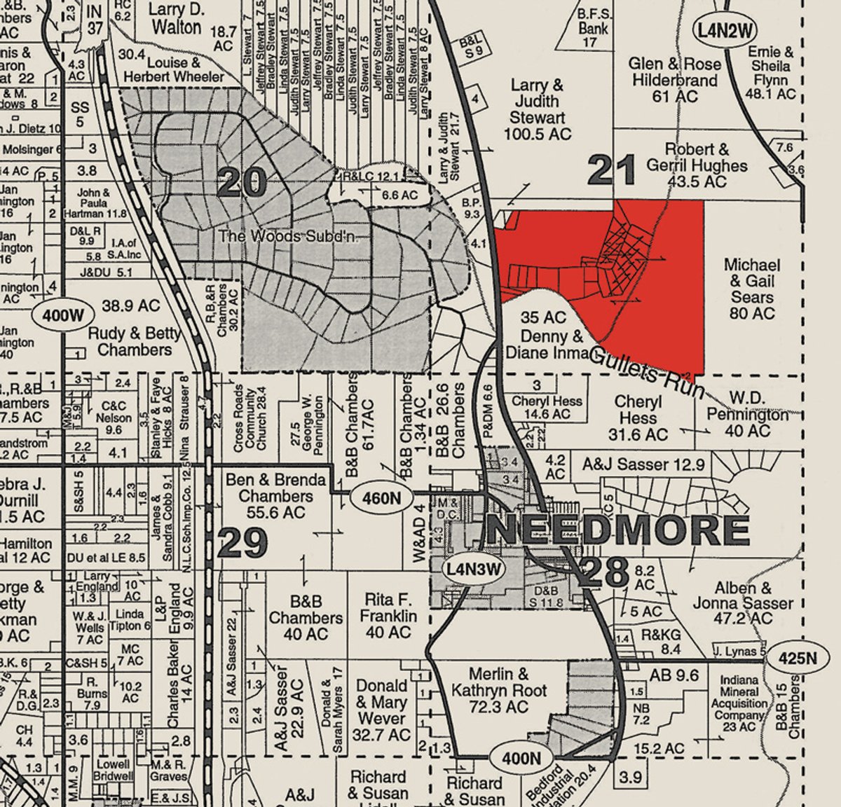 Plat map - 137 Acres in 2 Tracts - 64 Tillable Acres, Potential Building Sites, Hunting