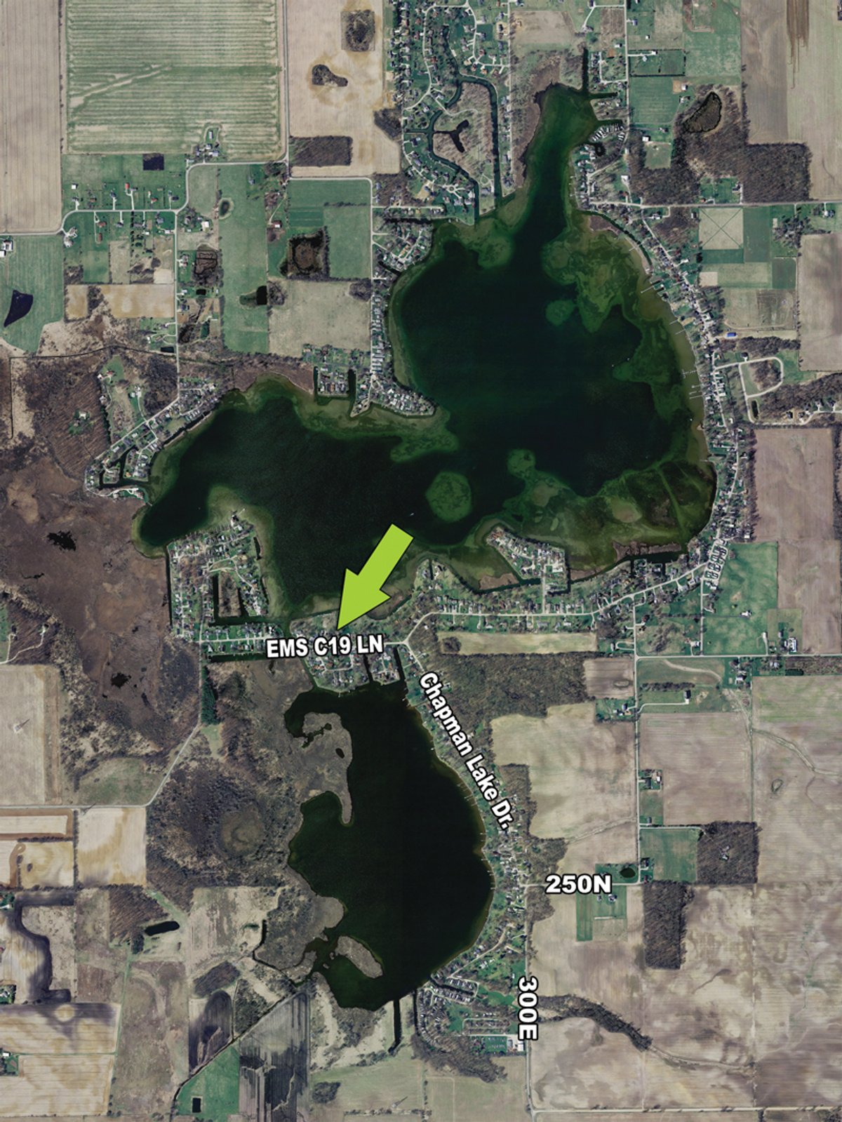 Tract map - Real Estate Auction - Big Chapman Lake - Lakefront Cottage