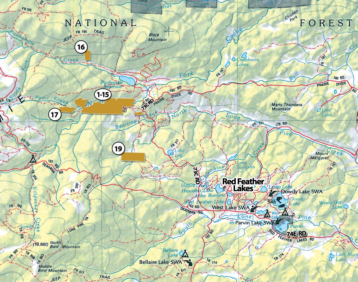 Plat map - Get Lost in the Pristine Northern Colorado Rockies - Prime Building Sites