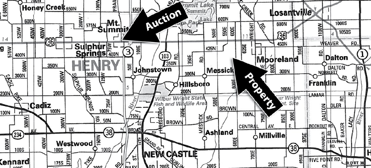 Area map - 59 Acres Offered in 2 Tracts