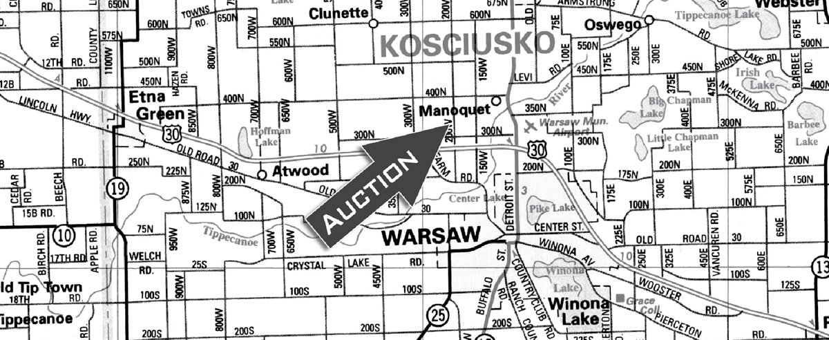 Area map - Farm Equipment & Personal Property Auction