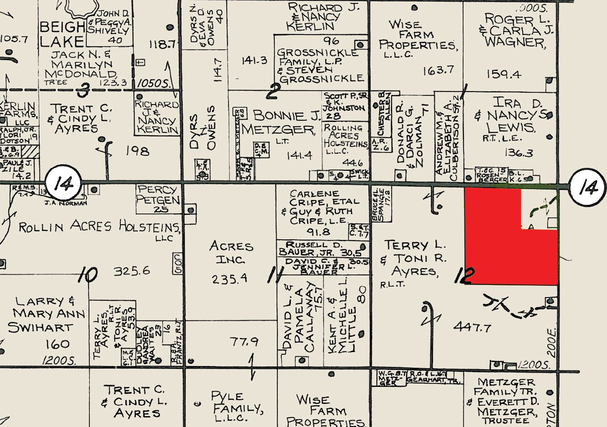 Plat map - 146+/- Acres Offered in 4 Tracts
