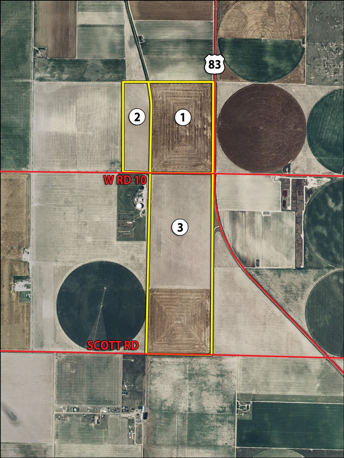 Tract map - 3,352 Acres in 22 Land Tracts and 8 Mineral Tracts