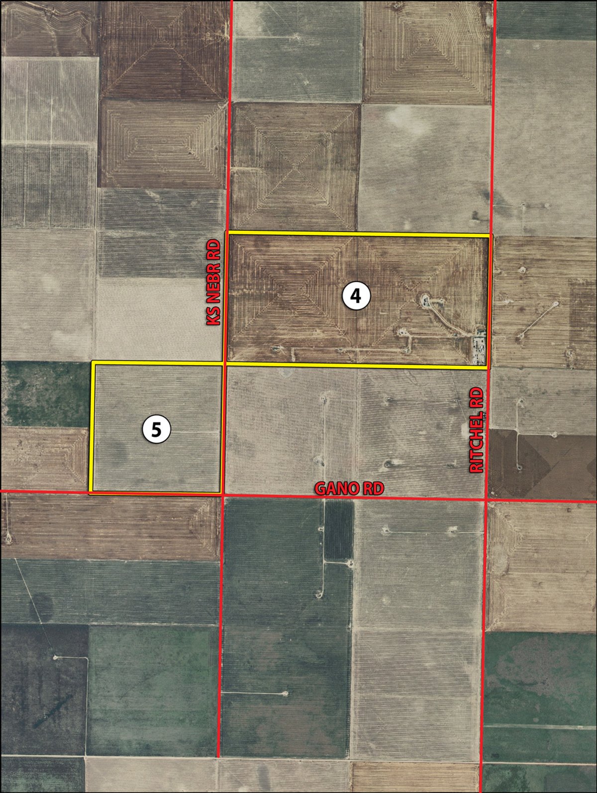 Tract map - 3,352 Acres in 22 Land Tracts and 8 Mineral Tracts