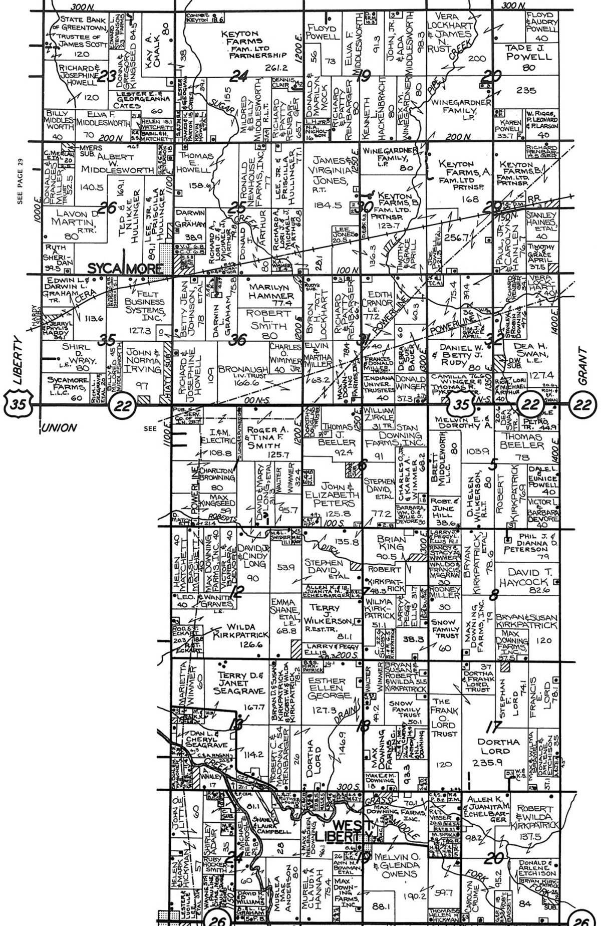 Plat map - 108 Acres offered in 2 Tracts