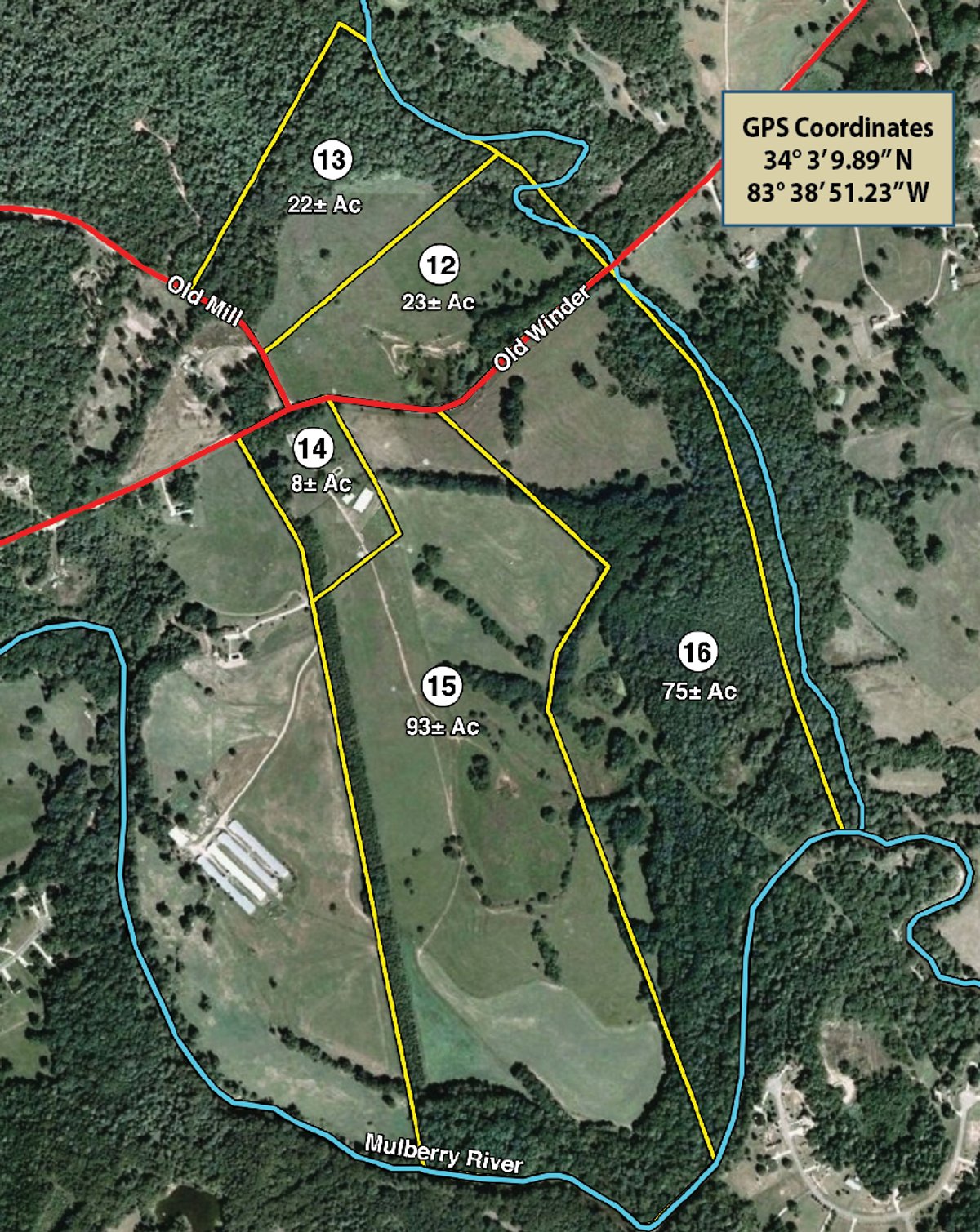 Tract map - 1,575+/- Acres Offered in 23 Tracts
