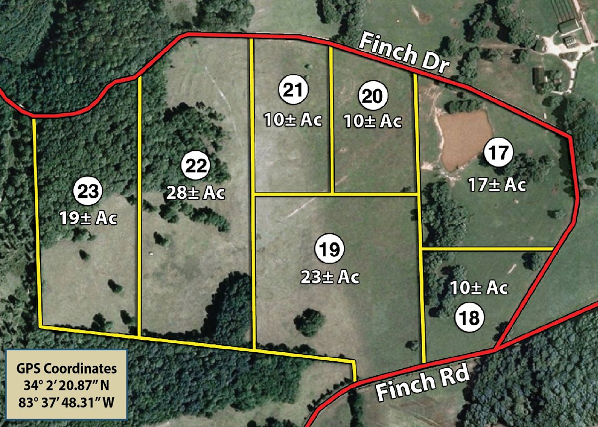 Tract map - 1,575+/- Acres Offered in 23 Tracts