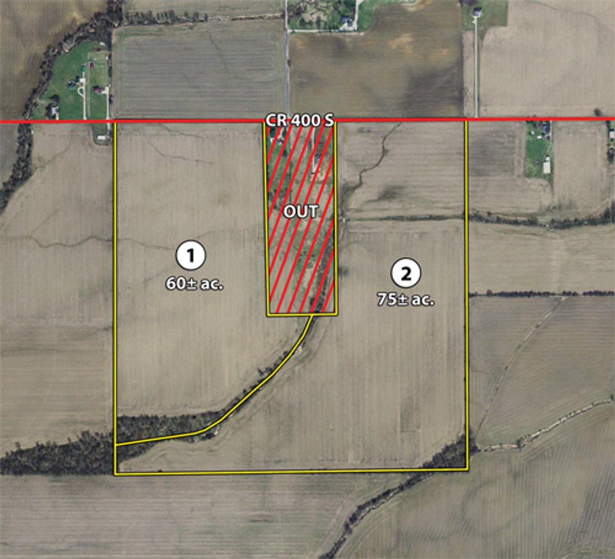 Tract map - 721+/- Acres Offered in 15 Tracts - Session A