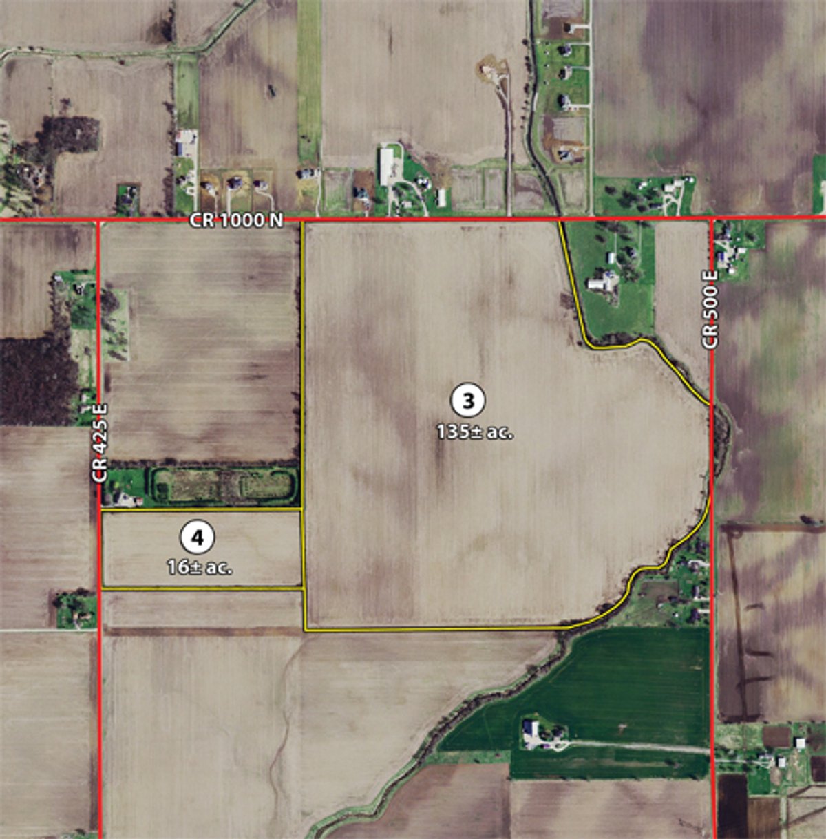 Tract map - 721+/- Acres Offered in 15 Tracts - Session A