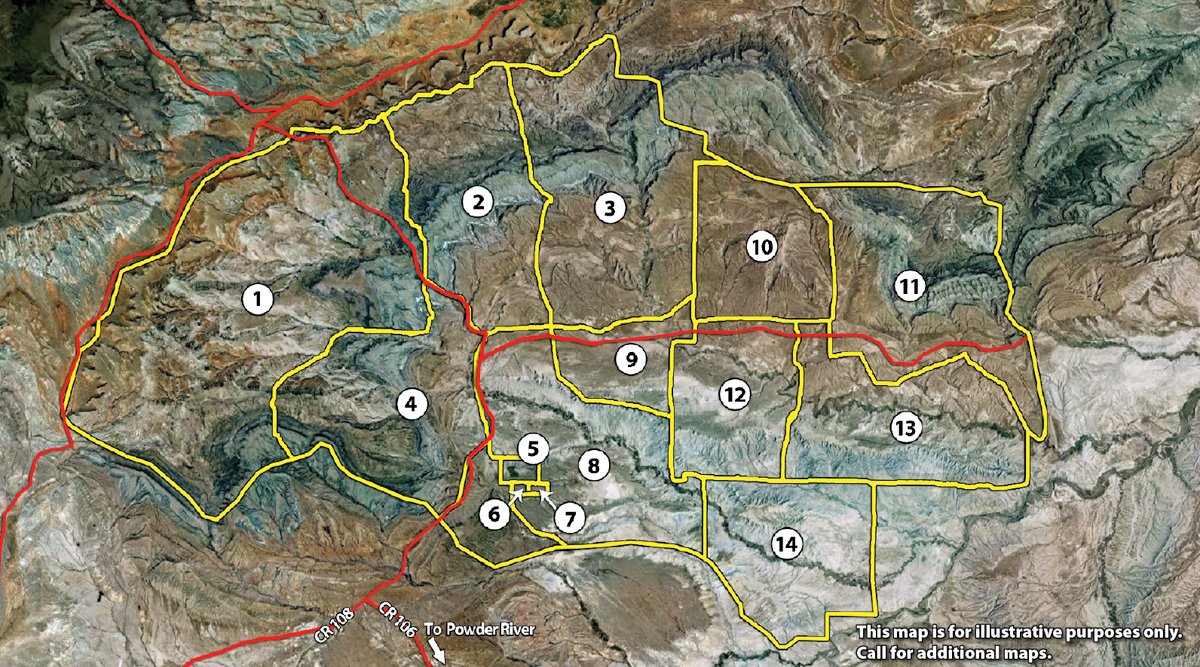 Tract map - 92,312+/- Acres Offered in 14 Tracts