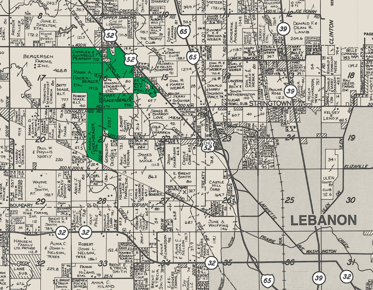 Plat map - Fundenberger Farms Land Auction, 734+/- Acres, 692 Tillable, 12 Tracts