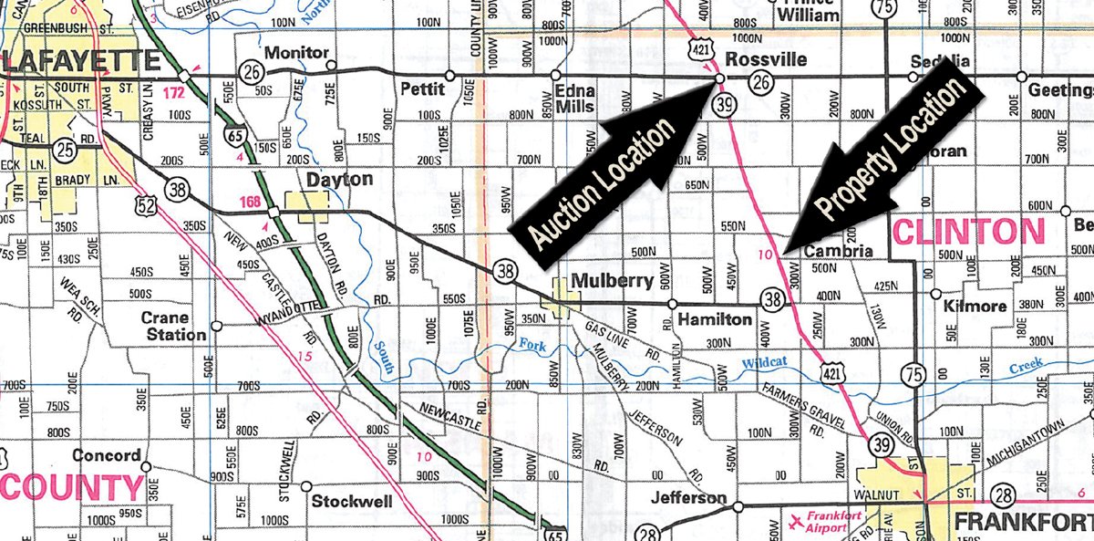 Area map - 57 Acres Offered in 3 Tracts