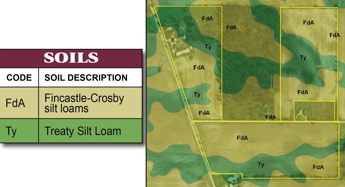 Soil map - 57 Acres Offered in 3 Tracts