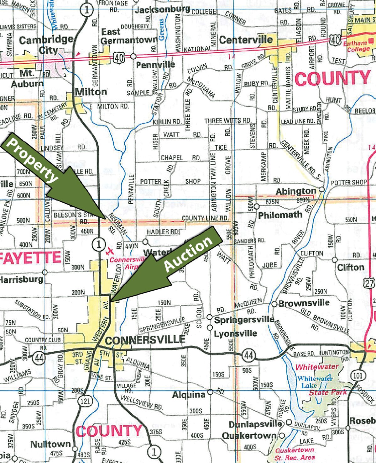 Area map - 98 +/- Acres Offered in 3 Tracts