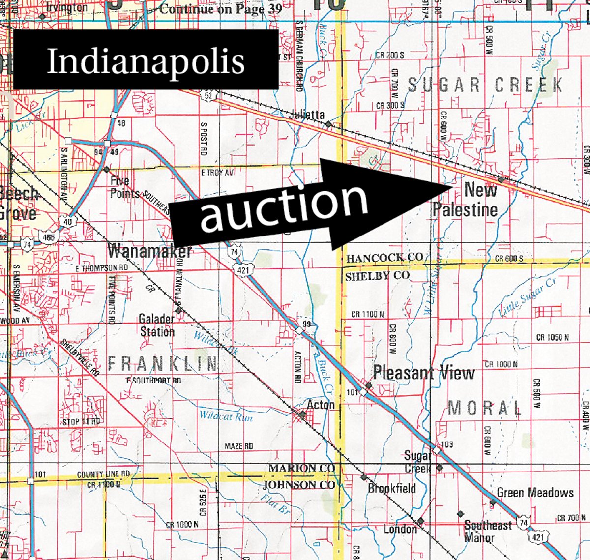 Area map - 80 Acres Offered in 4 Tracts - Horse Farm