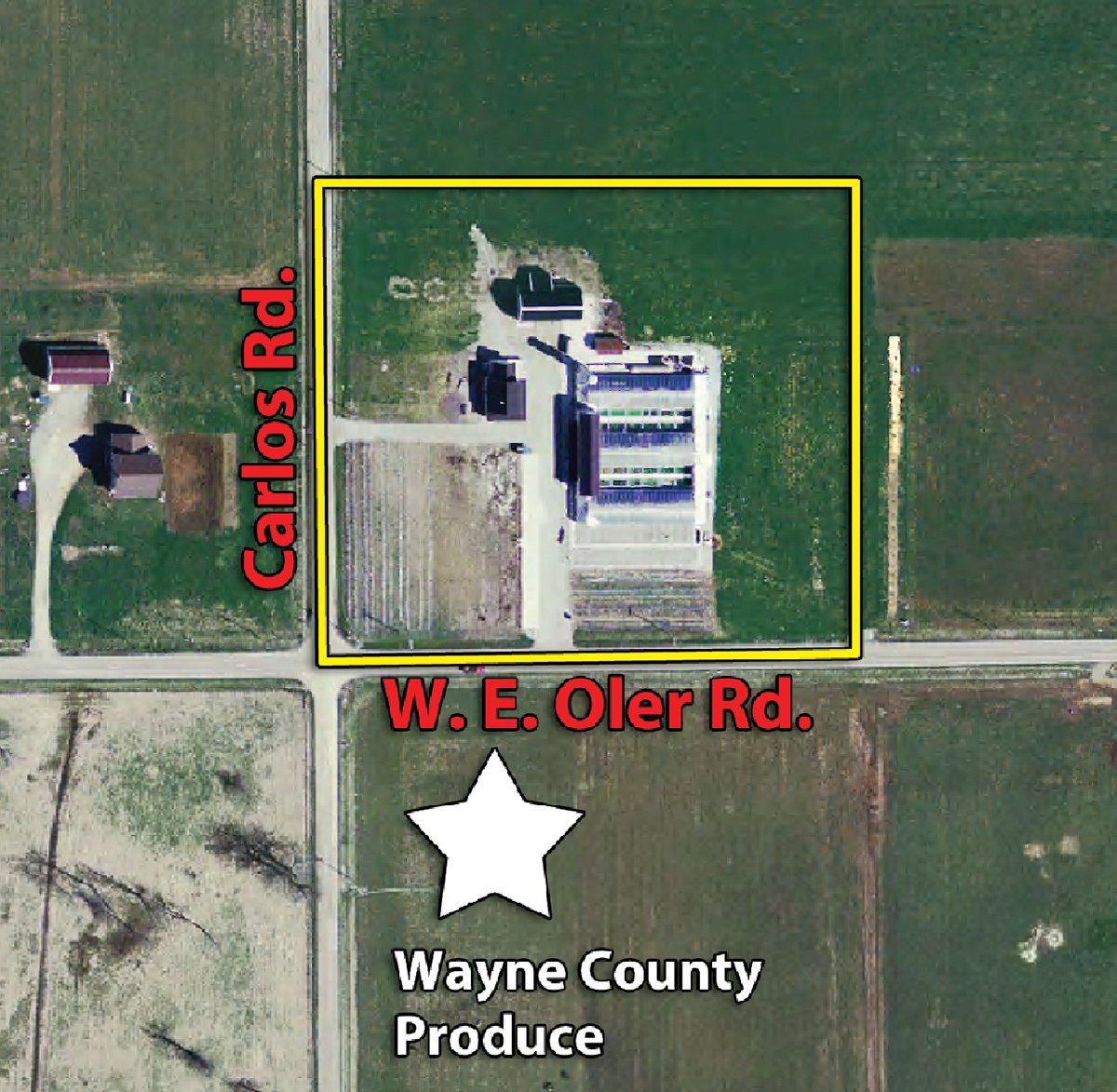 Tract map - Absolute Auction - Residence & Greenhouse Business on 5+/- Acres