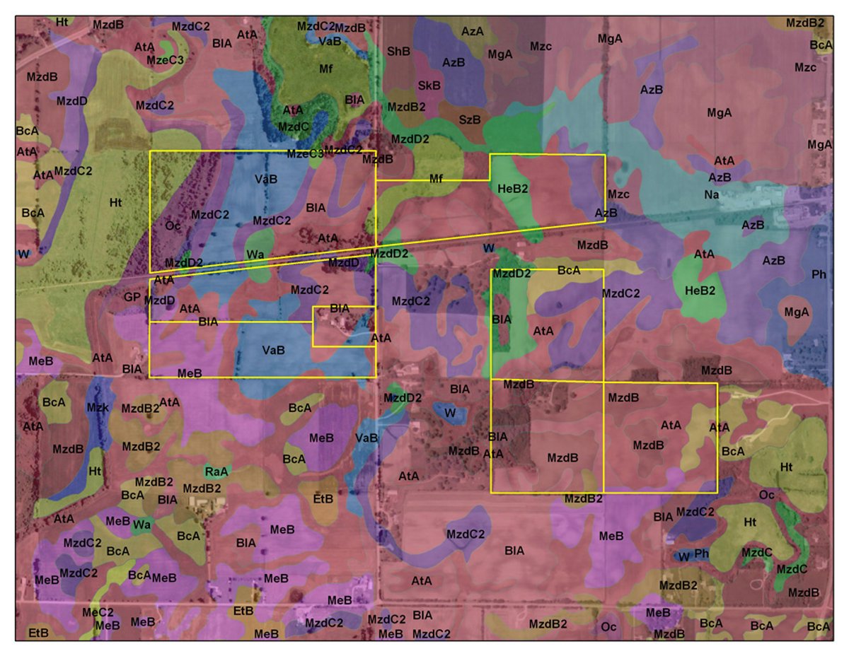 Soil map - 321.5 Acres Offered in 8 Tracts