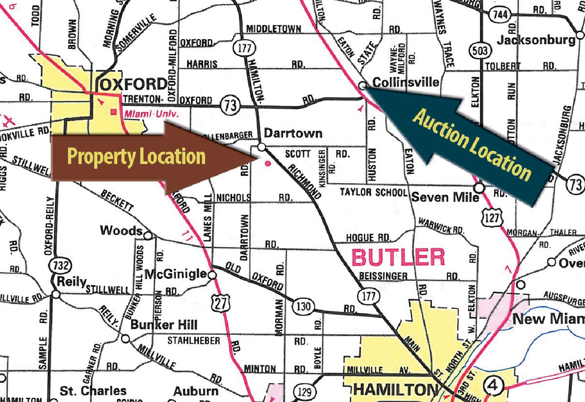 Area map - 132 Acres Offered in 6 Tracts