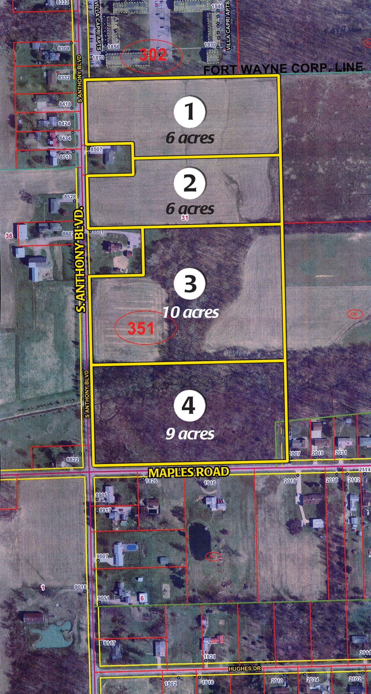 Tract map - Southern Allen County Property