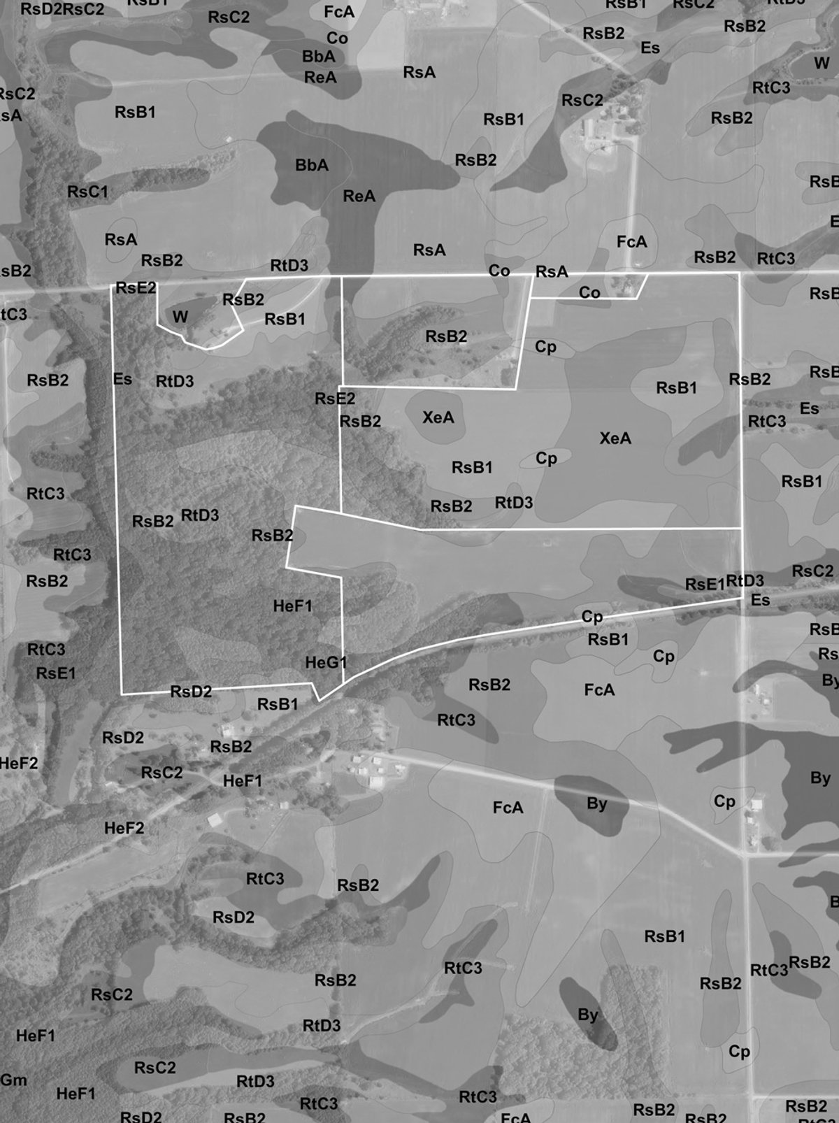 Soil map - 223 Acres-5 Tracts