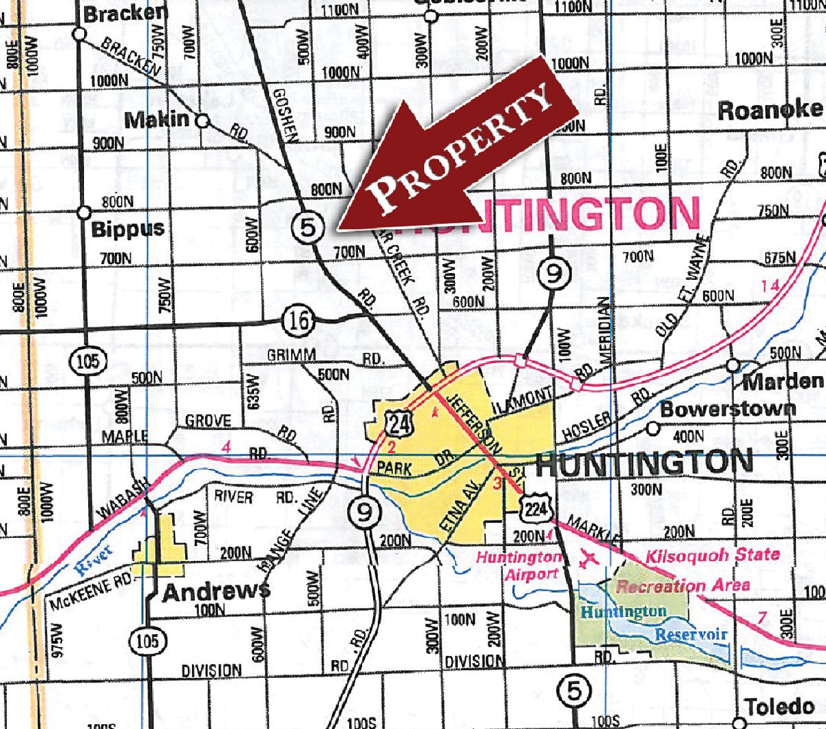 Area map - 97+/- Acres Offered in 4 Tracts