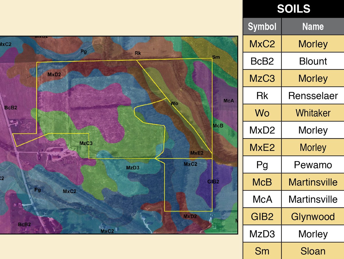 Soil map - 97+/- Acres Offered in 4 Tracts