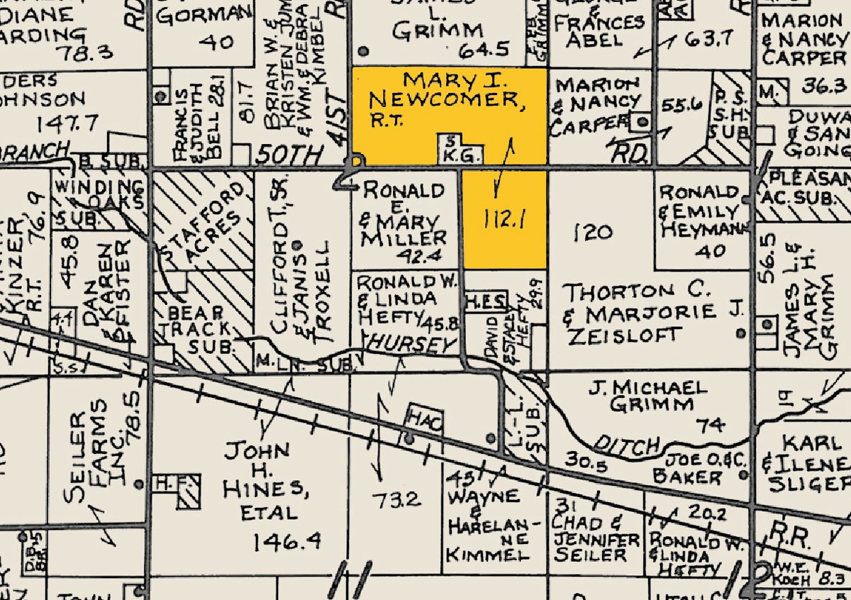 Plat map - 110+/- Acres offered in 4 Tillable Tracts